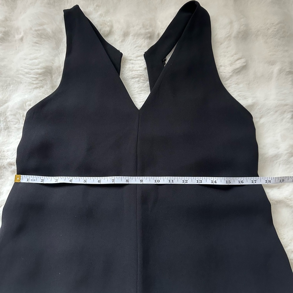 Chic Zara Black Backless Mini Dress with Blue and White Embellishments-L - Picture 11 of 12